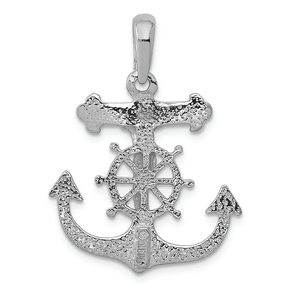 FJC Finejewelers 14k White Gold Mariner's Cross Charm