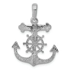 FJC Finejewelers 14k White Gold Mariner's Cross Charm