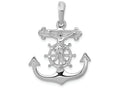 FJC Finejewelers 14k White Gold Mariner's Cross Charm