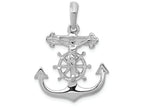 FJC Finejewelers 14k White Gold Mariner's Cross Charm