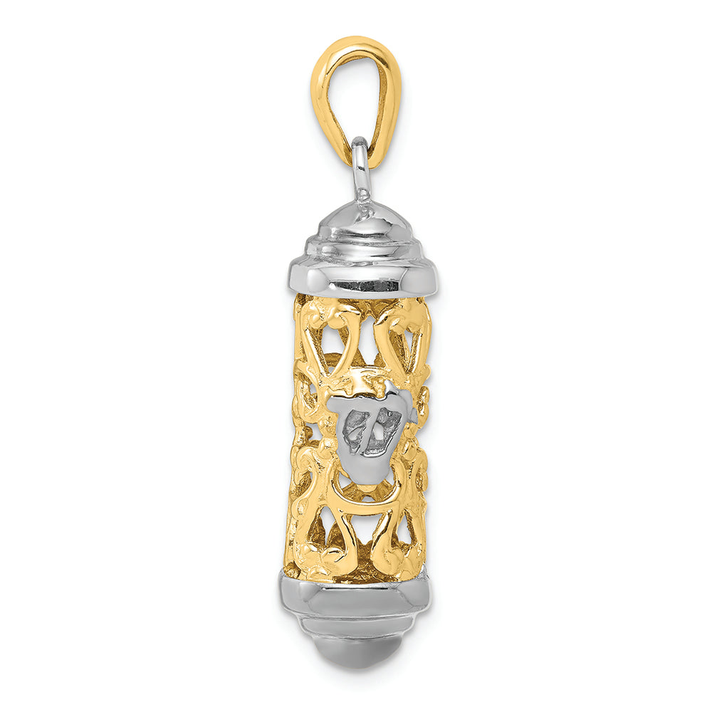 FJC Finejewelers 14k Two-tone Gold Mezuzah Charm