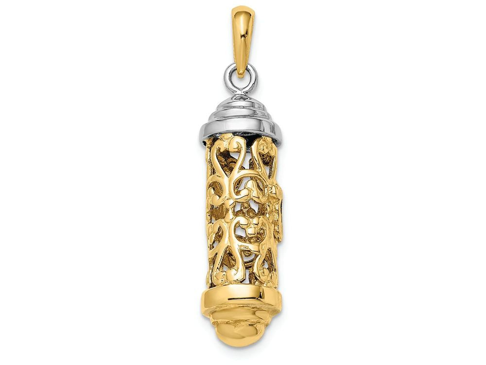 FJC Finejewelers 14k Two-tone Gold Mezuzah Charm