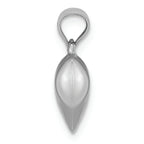 FJC Finejewelers 14k White Gold Puffed Heart Charm
