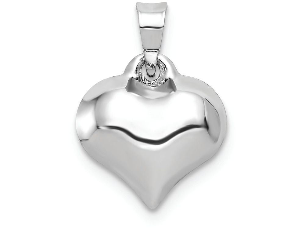 FJC Finejewelers 14k White Gold Puffed Heart Charm