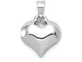 FJC Finejewelers 14k White Gold Puffed Heart Charm