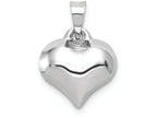 FJC Finejewelers 14k White Gold Puffed Heart Charm