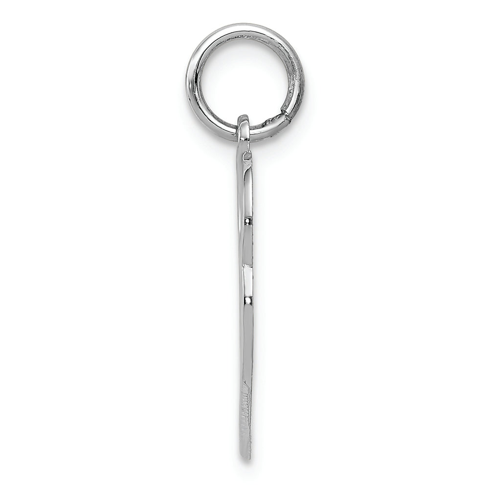 FJC Finejewelers 14k White Gold Double Heart Charm