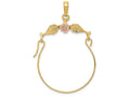 FJC Finejewelers 14k Two-tone Gold Leaves with Flower Charm Holder