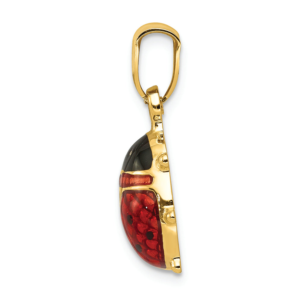 FJC Finejewelers 14k Yellow Gold Enameled Ladybug Charm