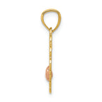 FJC Finejewelers 14k Two-tone Gold Mom Heart Charm