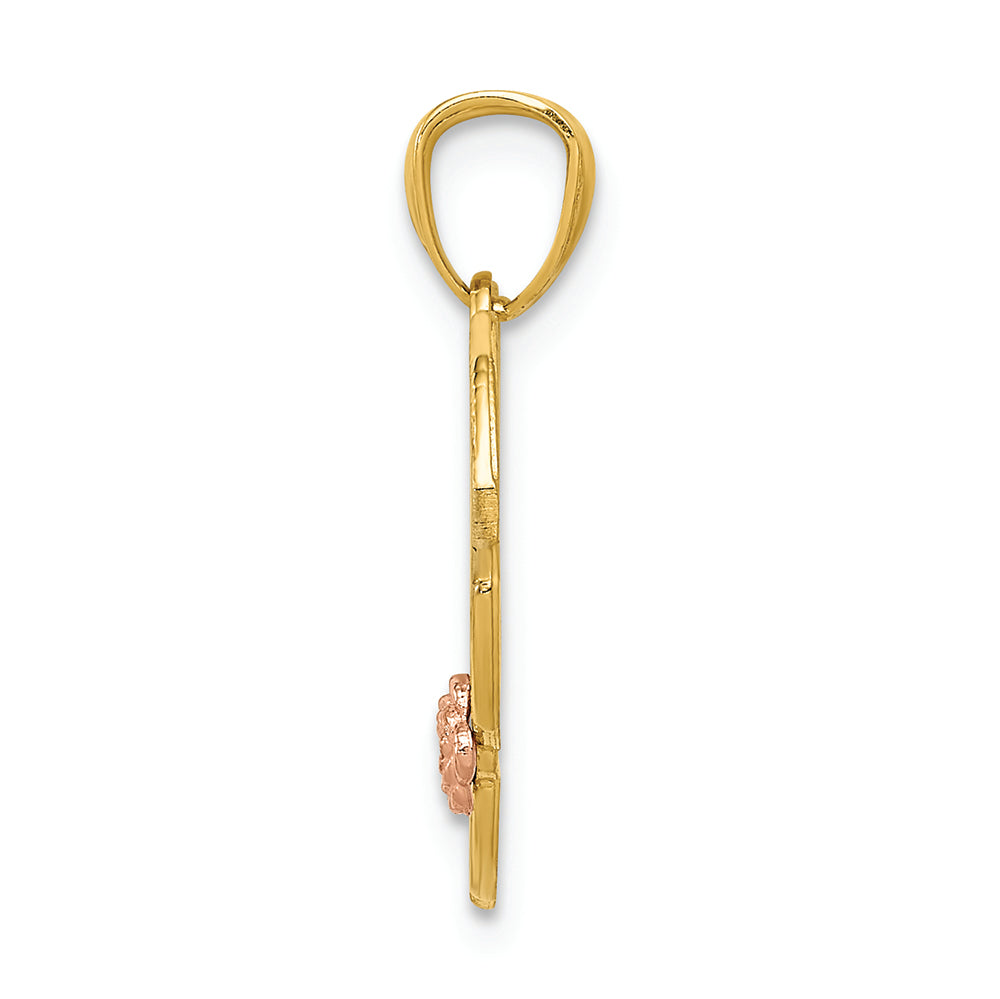 FJC Finejewelers 14k Two-tone Gold And with Rhodium #1 Grandma Heart Charm
