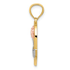 FJC Finejewelers 14k Two-tone Gold And with Rhodium Grandma Heart Charm
