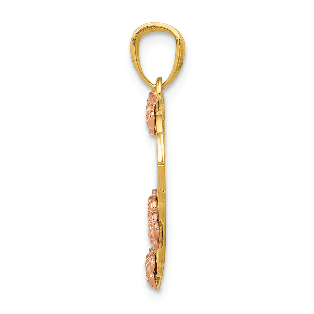 FJC Finejewelers 14k Two-tone Gold And with Rhodium Grandma Heart Charm
