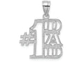 FJC Finejewelers 14k White Gold #1 Dad Charm