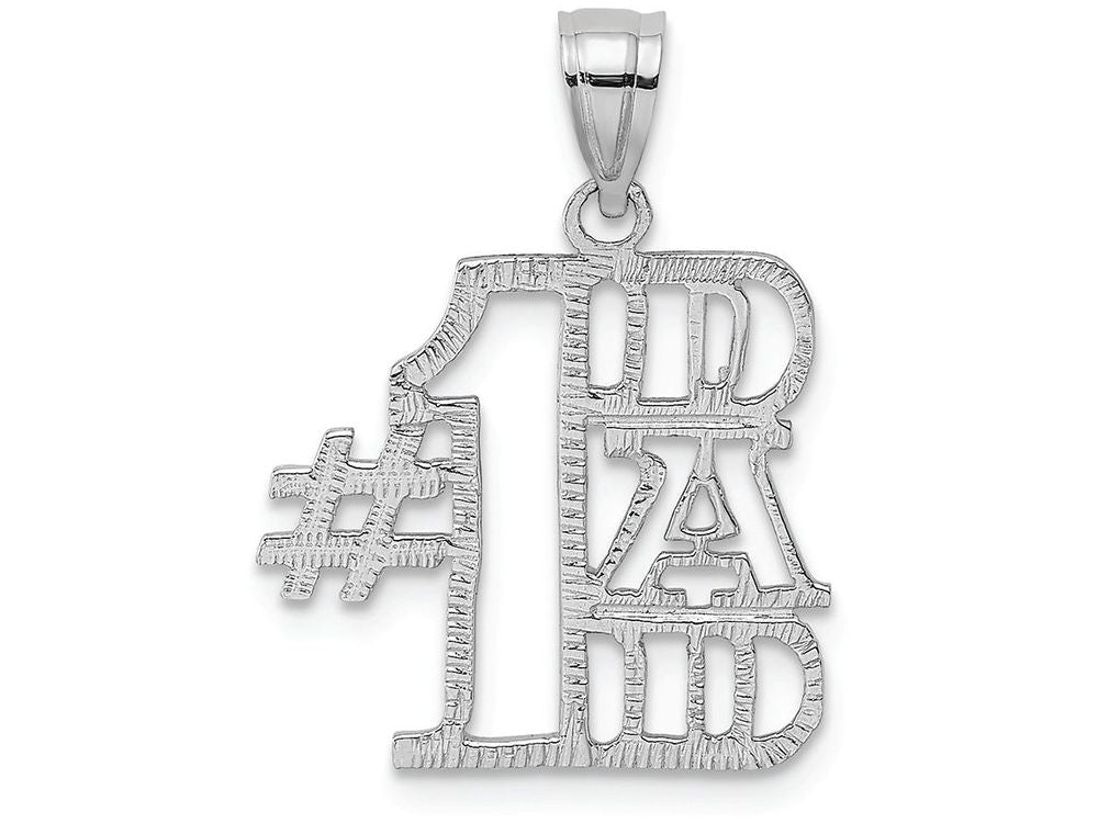 FJC Finejewelers 14k White Gold #1 Dad Charm