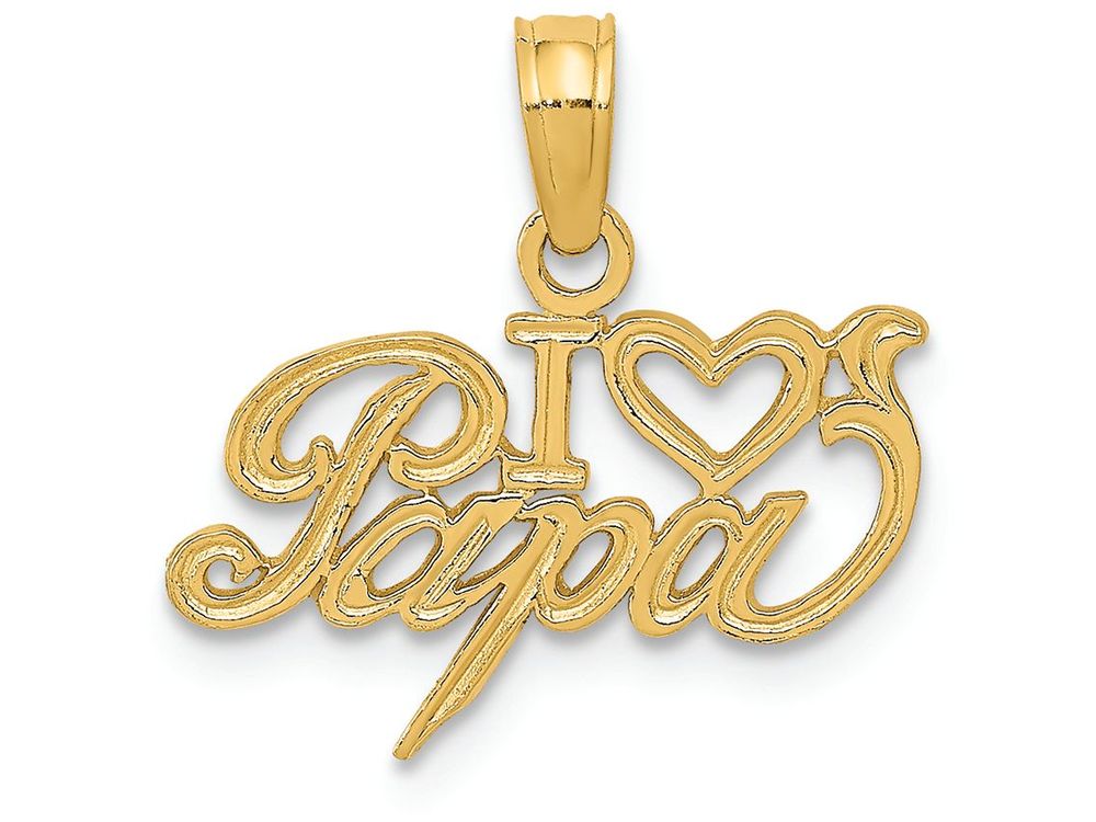 FJC Finejewelers 14k Yellow Gold I Heart Papa Charm