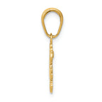FJC Finejewelers 14k Yellow Gold " Sister" Rose Charm