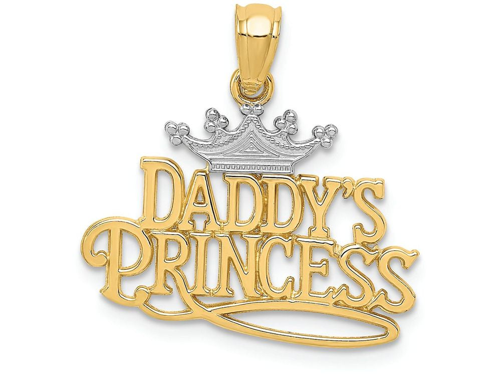 FJC Finejewelers 14k Yellow Gold And with Rhodium Daddys Princess Charm
