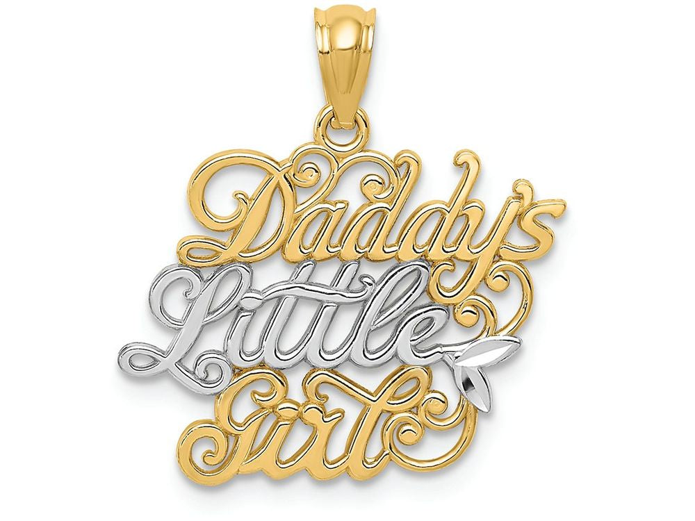 FJC Finejewelers 14k Yellow Gold And with Rhodium Daddys Little Girl Charm