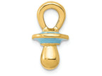 FJC Finejewelers 14k Yellow Gold Blue Enameled Pacifier Charm