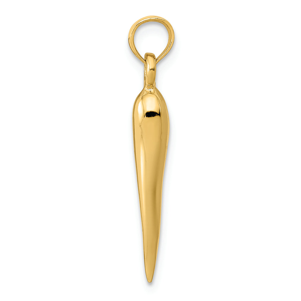 FJC Finejewelers 14k Yellow Gold Medium Italian Horn Charm
