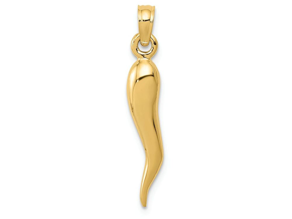 FJC Finejewelers 14k Yellow Gold Medium Italian Horn Charm