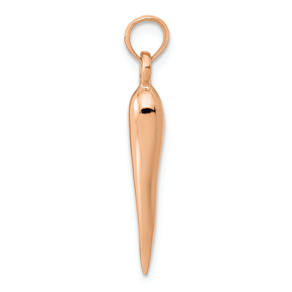 FJC Finejewelers 14k Rose Gold 3d Italian Horn Charm
