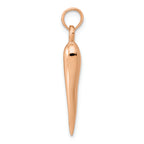 FJC Finejewelers 14k Rose Gold 3d Italian Horn Charm