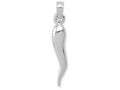 FJC Finejewelers 14k White Gold White 3d Italian Horn Charm