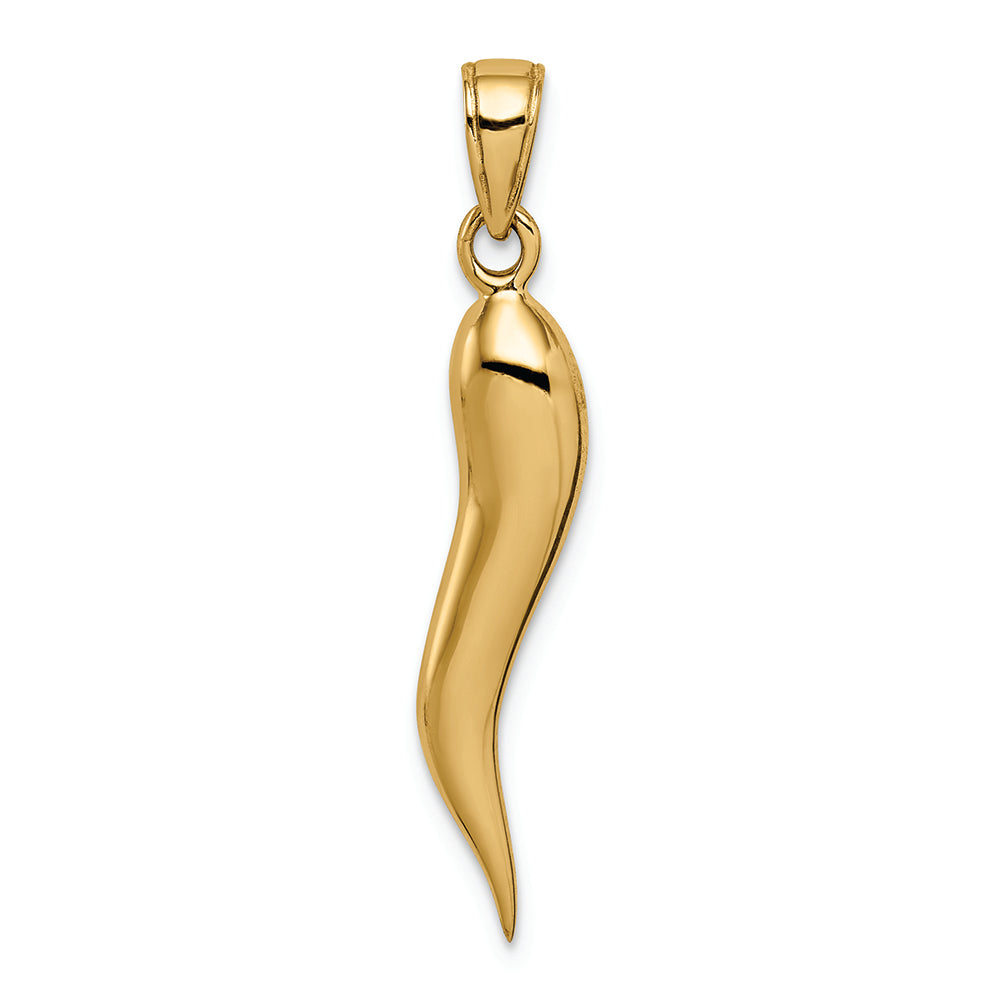 FJC Finejewelers 14k Yellow Gold Large Italian Horn Charm