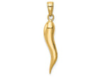 FJC Finejewelers 14k Yellow Gold Large Italian Horn Charm