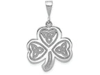 FJC Finejewelers 14k White Gold Trinity Clover Charm