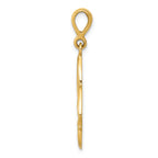 FJC Finejewelers 14k Yellow Gold with Rhodium Bright Cut Claddagh Charm