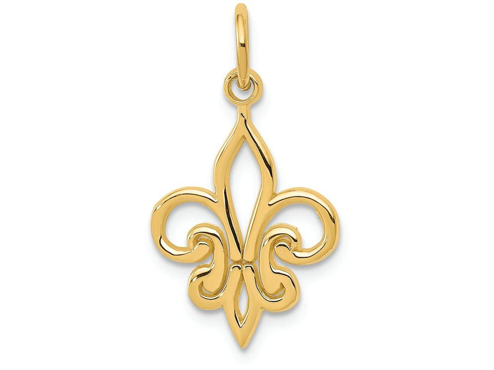 FJC Finejewelers 14k Yellow Gold Fleur De Lis Charm