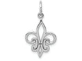 FJC Finejewelers 14k White Gold Fleur De Lei Charm