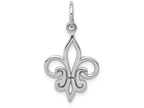 FJC Finejewelers 14k White Gold Fleur De Lei Charm