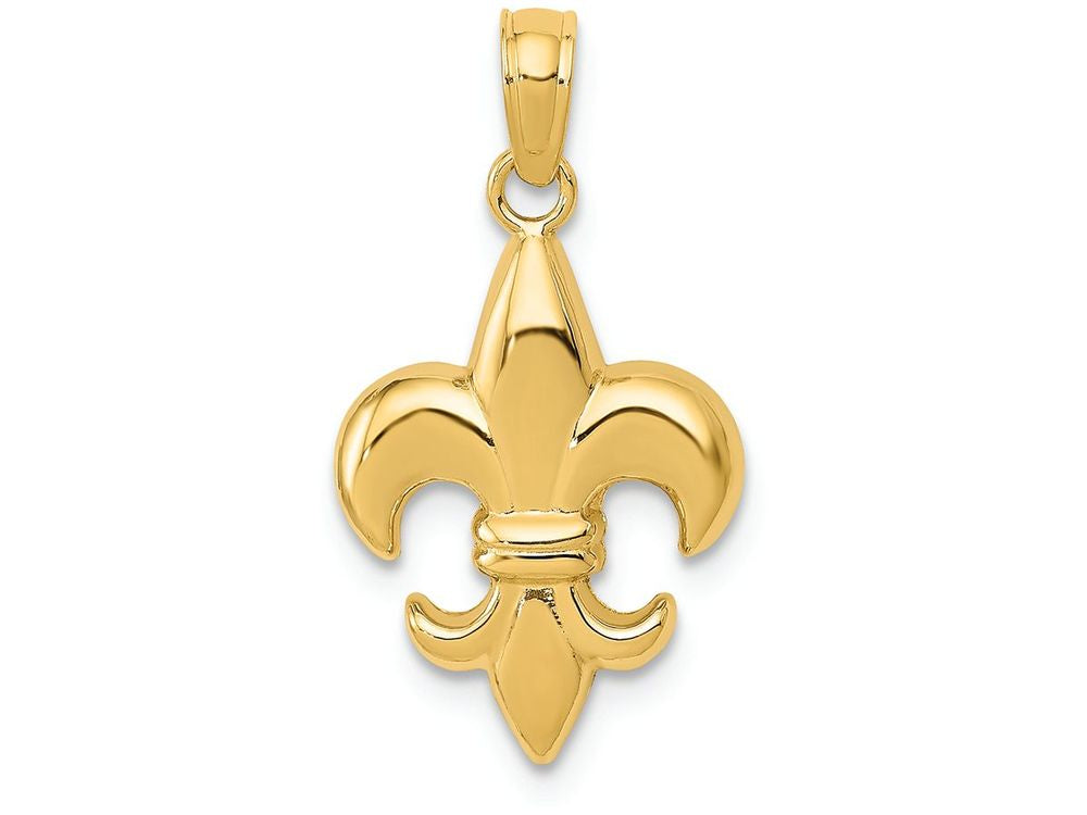 FJC Finejewelers 14k Yellow Gold Small Fleur-de-lis Charm