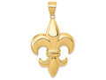 FJC Finejewelers 14k Yellow Gold Large Fleur-de-lis Charm