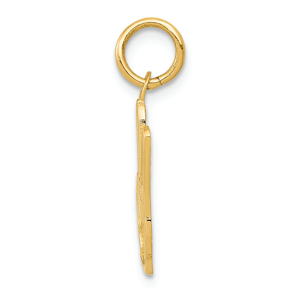 FJC Finejewelers 14k Yellow Gold Peace Sign Charm
