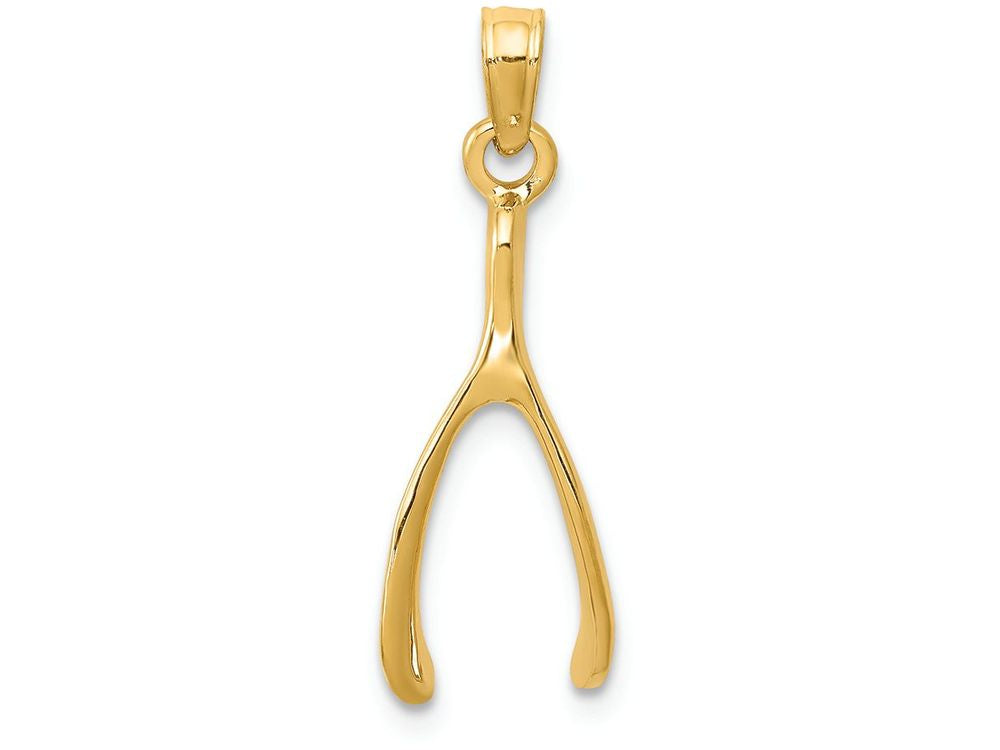FJC Finejewelers 14k Yellow Gold Wishbone Charm