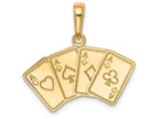 FJC Finejewelers 14k Yellow Gold Aces Playing Cards Charm