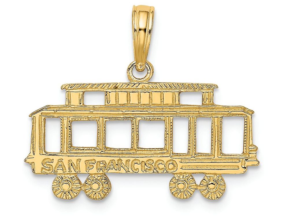 FJC Finejewelers 14k Yellow Gold San Francisco Cable Car Charm