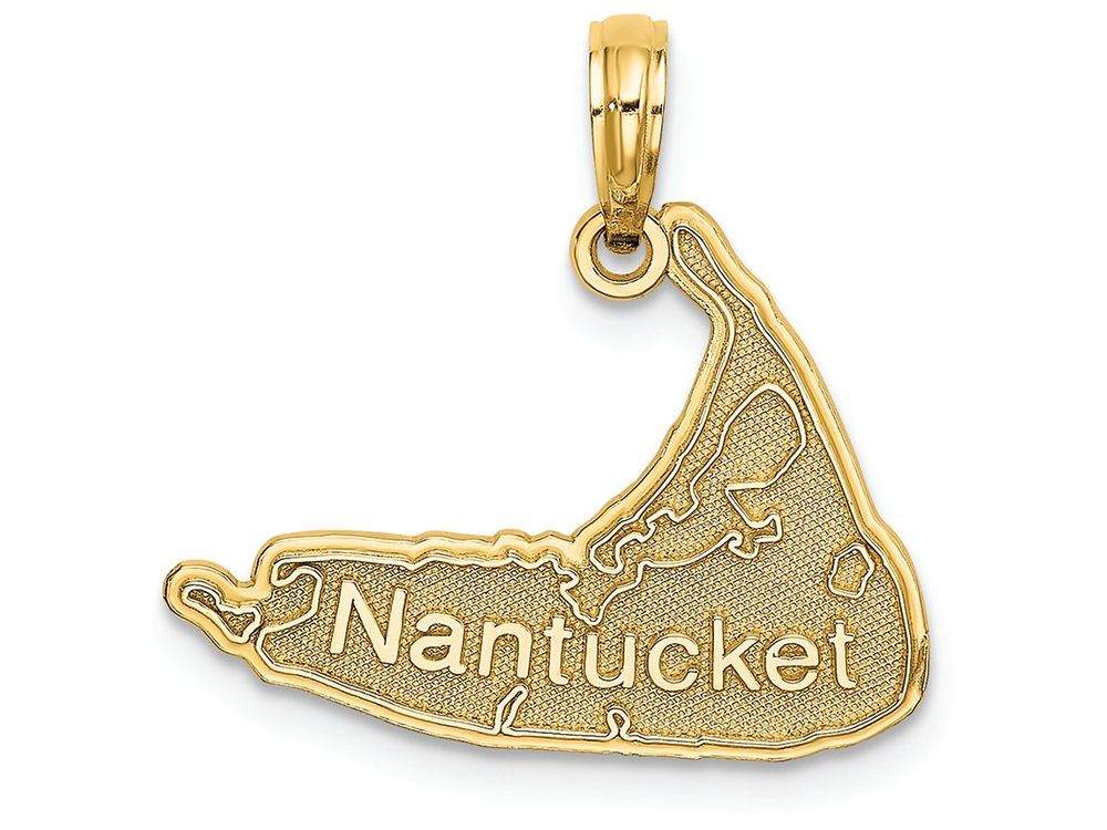 FJC Finejewelers 14k Yellow Gold Nantucket Map Charm