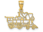 FJC Finejewelers 14k Yellow Gold I Love Train Charm