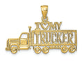 FJC Finejewelers 14k Yellow Gold I Love My Trucker Truck Charm