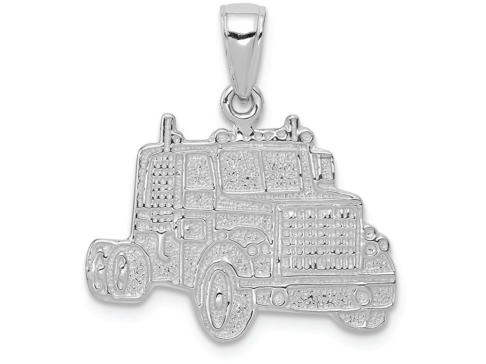 FJC Finejewelers 14k White Gold Truck Cab Charm