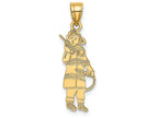 FJC Finejewelers 14k Yellow Gold Fireman with Hose Charm