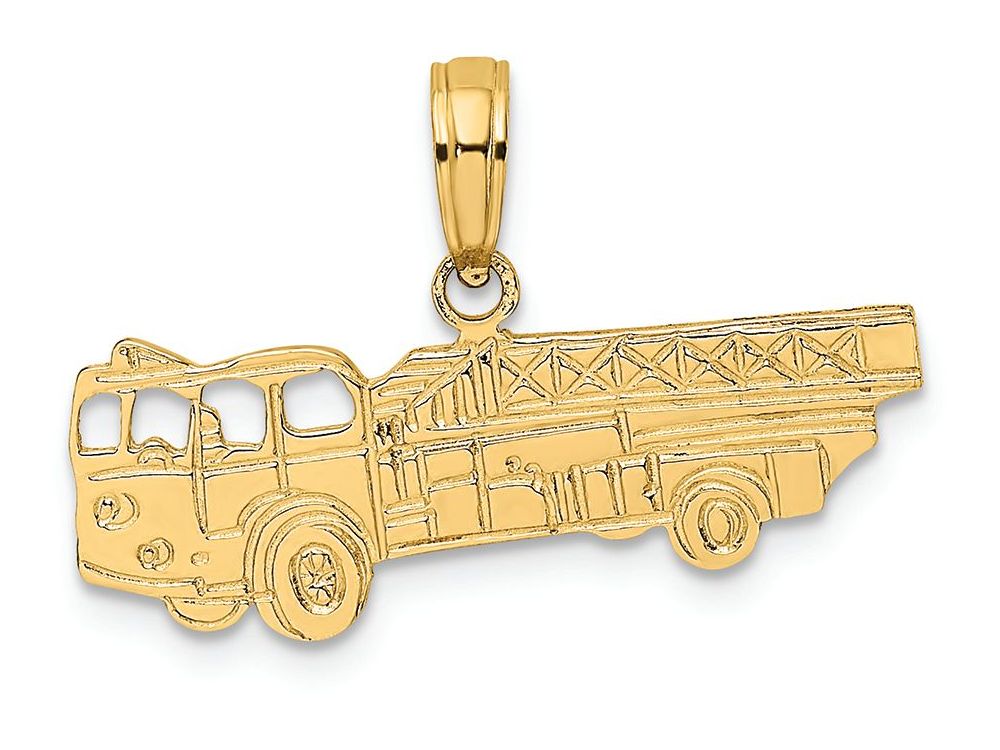 FJC Finejewelers 14k Yellow Gold Fire Truck Charm