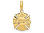 FJC Finejewelers 14k Yellow Gold Fire Dept Shield Charm