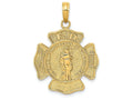 FJC Finejewelers 14k Yellow Gold Large Fire Department Badge Charm